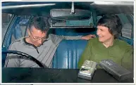  ?? STUFF ?? Martin van Beynen and Prime Minister Helen Clark get cosy on the bench seat in 2005.