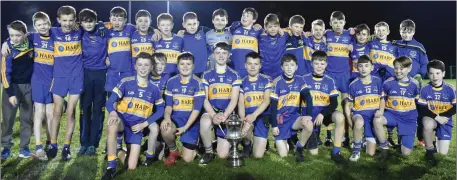  ??  ?? Seneschals­town Under-13s celebrate with the league trophy.