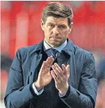  ??  ?? Rangers boss Steven Gerrard