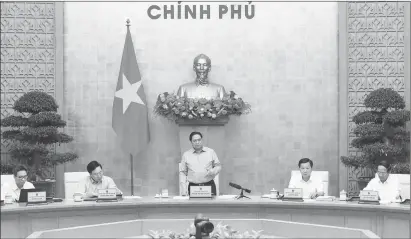  ?? ?? Thủ tướng Phạm Minh Chính phát biểu tại phiên họp.