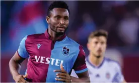  ??  ?? Mikel John Obi had helped Trabzonspo­r to the top of the Superlig but put health and family before winning a title. Photograph: VI-Images/VI-Images via Getty Images