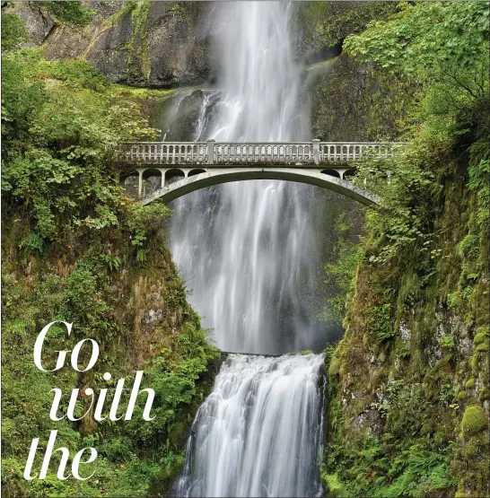  ?? GETTY IMAGES ?? Multnomah Falls on the Columbia River Gorge sends water gushing 620 feet below. The falls attract about 2.5million visitors each year.