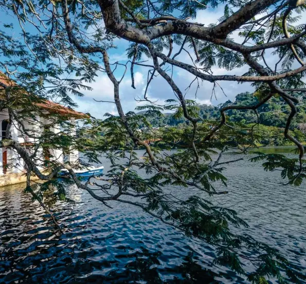  ??  ?? Les bains de la Reine, au bord du lac de Kandy.