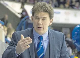  ??  ?? Fife Flyers head coach Todd Dutiaume can’t fault his team’s effort.