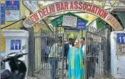  ?? PTI ?? RJD chief Lalu Prasad's daughter Misa Bharti leaves the Patiala house court after being granted bail in New Delhi on Monday.