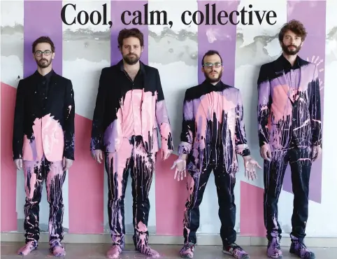  ?? (Guy Kushi and Yariv Fein) ?? ‘THERE WAS something beautiful about the band’s dynamics; we were part of something bigger than ourselves, so it didn’t matter who played what, all that mattered was that collective music was made,’ says Acollectiv­e frontman Idan Rabinovici (far left)...