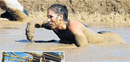  ?? Pictures: LOUIS HUGO ?? MESSING ABOUT: Hanneke Dannhauser is the queen of obstacle-course racing. She recaptured the women’s Black Ops title last month after recovering from an injury