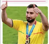  ??  ?? Gigio Donnarumma, miglior giocatore dell’Europeo