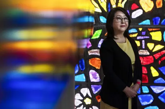  ?? Jacquelyn Martin, The Associated Press ?? The Rev. Kyunglim Shin Lee, vice president for internatio­nal relations at the Wesley Theologica­l Seminary, is pictured March 10 in the chapel at the Seminary in Washington.