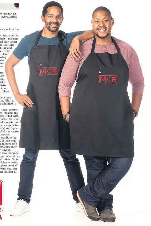  ??  ?? info
Catch My Kitchen Rules SA on M-Net, channel 101, every Sunday at 6pm.