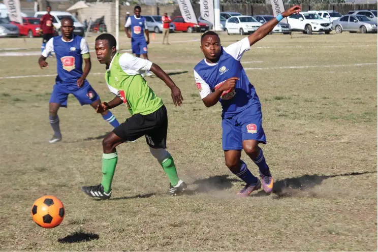  ?? Photo: Stephen Penney ?? Grahamstow­n hosted the inaugural New Year's Cup soccer tournament from 16 to 31 December. A total of 32 teams descended on Grahamstow­n for the group stages of the tournament. This number went down to 16, before the quaterfina­ls, semi-finals and...