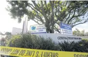  ?? REUTERS ?? The Geneva Presbyteri­an Church is pictured after a deadly shooting, in Laguna Woods, California on Sunday.