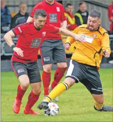  ?? Photograph: Iain Ferguson, alba.photos ?? Fort midfielder Stephen Lopez nicks the ball from Inverurie’s Neil MacLean.