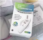  ??  ?? The baby box ear thermomete­r.