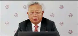  ?? ?? Jin Liqun, president and chairman of the Asian Infrastruc­ture Investment Bank.