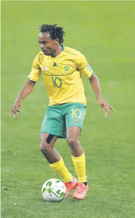  ?? /Gallo Images ?? Percy Tau might not feature in Bafana’s 2022 World Cup qualifiers against Ethiopia next month.