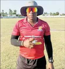  ?? ?? Off-spinner Kwesi Mickle captured 3/16 (4 overs) to lead the Tucber Park bowling unit