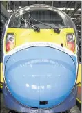  ??  ?? Southeaste­rn has unveiled face mask artwork on two high speed trains