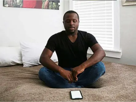  ?? — Photos: tns ?? although Johnson uses a mindfulnes­s app called tide, he said that his private therapist has been much more helpful than the app in dealing with stress.