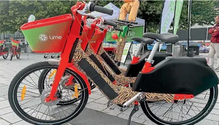  ??  ?? E-bikes are a practical way of reducing carbon emissions instead of using cars for errands around town.