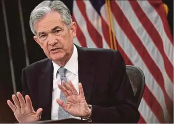  ?? AFP PIC ?? United States Federal Reserve chair Jerome Powell announcing the quarter-point increase in interest rates at a news conference in Washington on Wednesday.