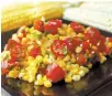  ??  ?? Corn salad a la Mary Anne