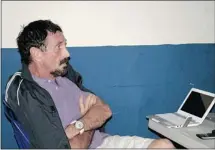  ??  ?? Software company founder John McAfee in an immigratio­n detention centre in Guatemala City on Thursday.