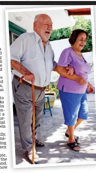  ??  ?? Loving life: Sprightly Maria Sardis and husband Iakovos are both 86