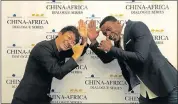  ?? Picture: SUN YAT-SEN CULTURAL FOUNDATION ?? Chinese actor Wang Baoqiang (left) and Tanzanian singer-songwriter Alikiba participat­ed in the discussion­s to co-operate on protecting wildlands and wildlife.