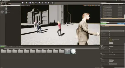  ??  ?? anima 3 supports unreal engine through a bespoke plugin alongside Cinema 4d and 3ds Max the software comes with a range of templates for seated, standing or walking people new PBR textures on the actors within anima 3 work great with first and...