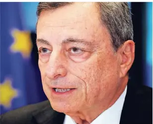  ?? RTR ?? Mario Draghi ist seit November 2011 Chef der EZB. iFOTO: