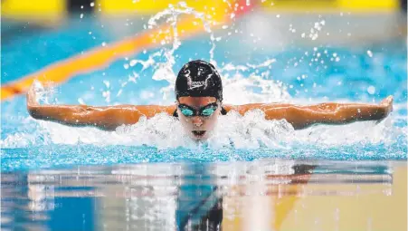 ?? Picture: AAP IMAGE ?? Emma McKeon on her way to claiming the women’s 100m butterfly crown.