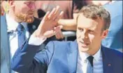  ?? AFP ?? Emmanuel Macron during the first round of legislativ­e polls.