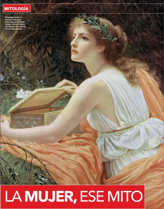  ?? ?? PANDORA. CHARLES EDWARD PERUGINI, 1839-1918, ÓLEO SOBRE LIENZO. PINTOR INGLÉS NACIDO EN ITALIA DE LA ÉPOCA VICTORIANA.