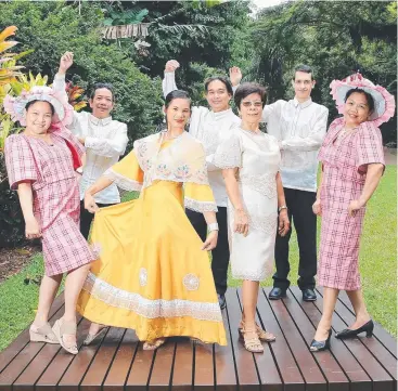  ??  ?? EXCITED: Dancers Ruth Medrano, Francis Cumti, Bridgette Payne, Francisco Medrano, Nelly Halir, Jarrod Medrano, Josephine Huervana practise for the event at the Botanical Gardens.