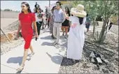  ?? Briana Sanchez Associated Press ?? R E P. Alexandria Ocasio-Cortez after touring the Border Patrol station in Clint, Texas, on July 1.