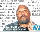  ??  ?? SUPPORT John Barnes has his say