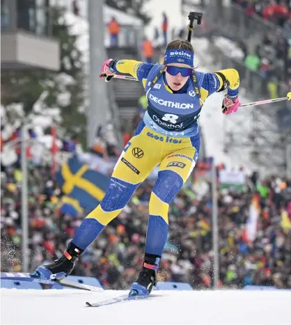  ?? ARKIVBILD: ANDERS WIKLUND ?? Elvira Öberg under VM, där hon blev förkyld.