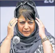  ?? PTI ?? J&K chief minister Mehbooba Mufti during a conclave in New Delhi on Friday.