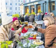  ??  ?? Jonathan Neame, Shepherd Neame’s chief executive top, says the response to pub reopenings in April was strong and expects demand to continue during the summer