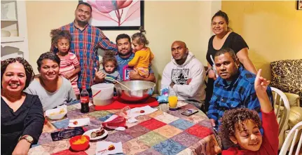  ??  ?? Norma Cecilia Blake (left) with families taking shelter at her home in Santa Rosa, United States of America.