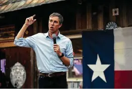  ?? Jessica Phelps / Staff photograph­er ?? Beto O’rourke doubled down Monday, saying Kelcy Warren made “illegal windfall profits off the suffering, misery and deaths of our fellow Texans.”