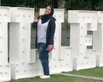  ??  ?? Palestinia­n teenager Rawan Saleh, who arrived in the UAE for treatment, is happy to gain some journalism experience in Dubai.