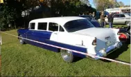  ??  ?? Above: This 1955 Chev limo has been a familiar sight around Napier for a long time, though it now resides in Taupo. Its owner, Shane Stothart, uses the limo to pick up guests who fly in for sightseein­g around Taupo. The Chev was built in Christchur­ch...