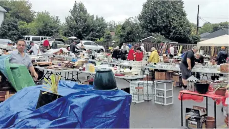  ?? SPECIAL TO THE EXAMINER ?? The annual Grace United Church Yard Sale to support the churchís 11th Honduras mission trip under Friends of Honduran Children takes place Sept. 10. A portion of the large array of items at last yearís sale is shown above. This yearís sale promises to be just as big.