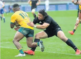  ?? Photo Icon Sport ?? Les ailiers Filipo Daugunu et Caleb Clarke vont une nouvelle fois se croiser pour l’ouverture de ce Rugby Championsh­ip.