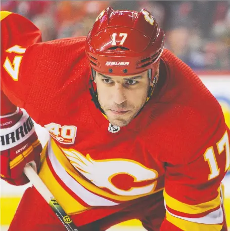  ?? DEREK LEUNG/GETTY IMAGES/FILES ?? While it was a slow start for Milan Lucic on the ice with the Flames, he became a dressing-room favourite quickly.