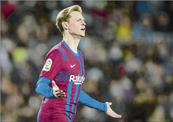  ?? FOTO: PERE PUNTÍÍ ?? Frenkie de Jong sigue de vacaciones a la espera de que se defina su futuro entre Barça y Manchester United