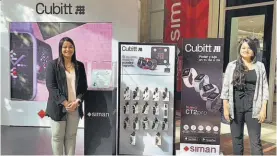  ??  ?? Nueva marca. Almacenes SIMAN ofrece la nueva marca de smartwache­s Cubitt para monitorear la salud.