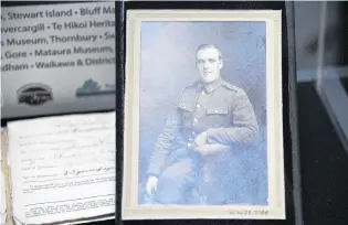  ??  ?? Not so lucky . . . Rifleman John Shankland of Tokanui, who died in World War 1.